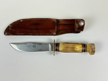 Marbles Hunting Knife with Stag Handle