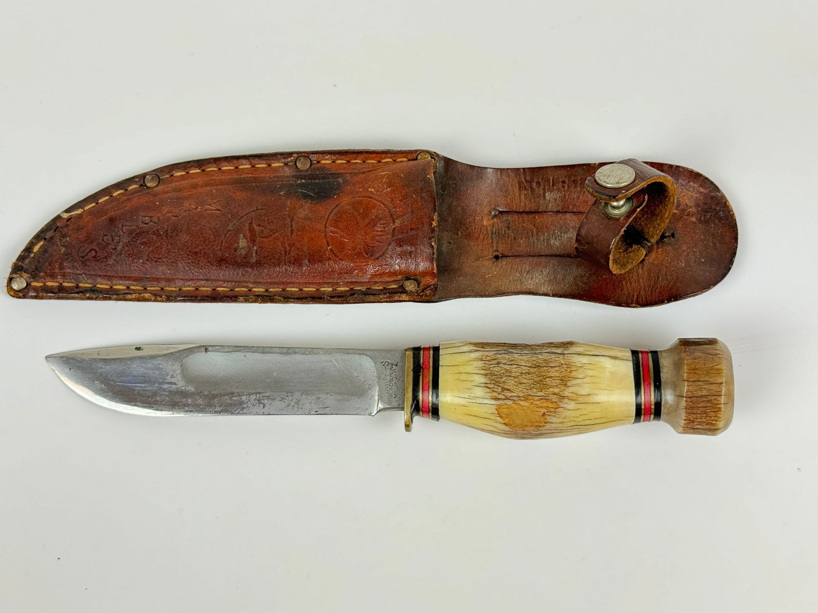 Marbles Hunting Knife with Stag Handle (1 of 3)