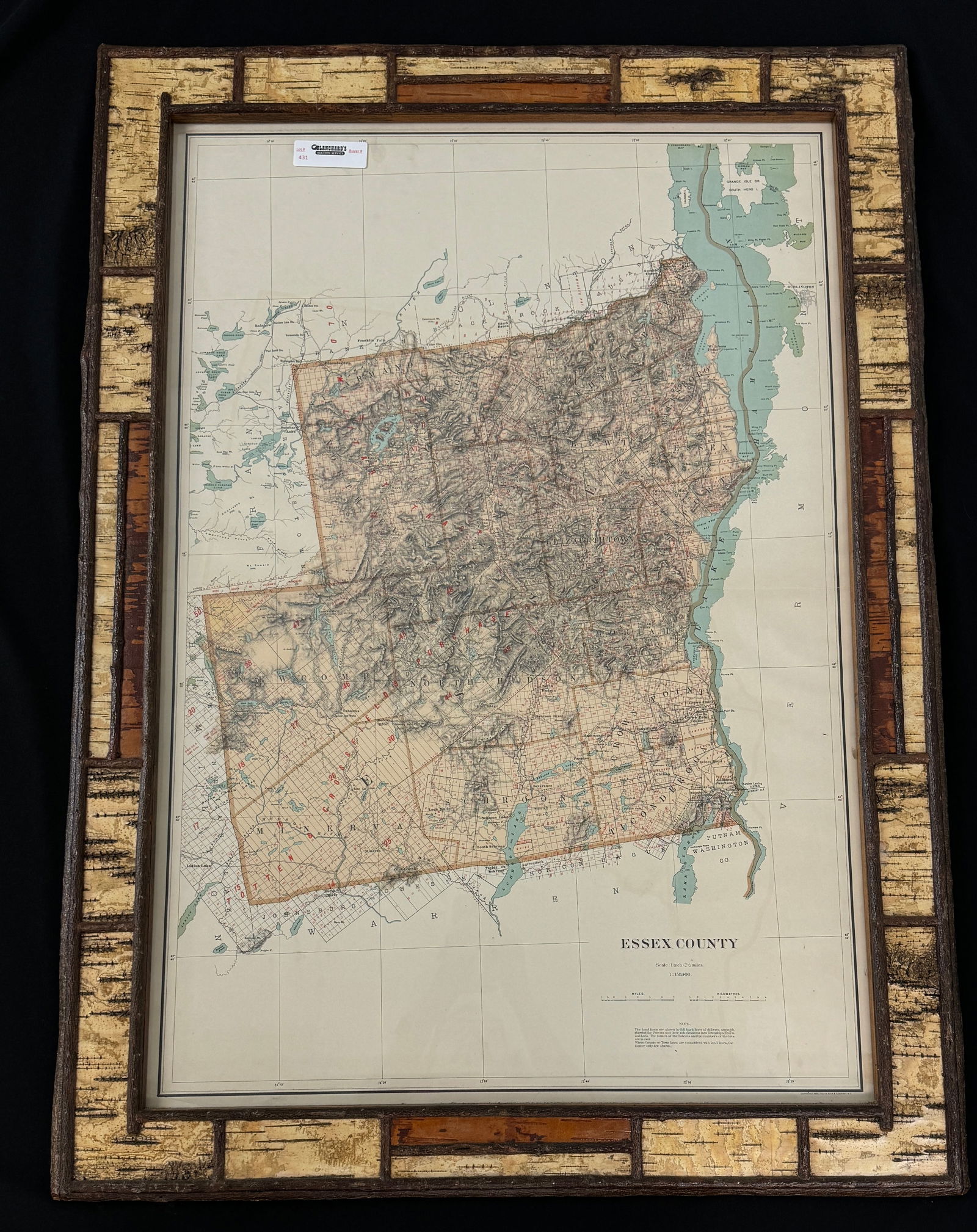 Map of Essex County in Adirondack Frame (1 of 4)