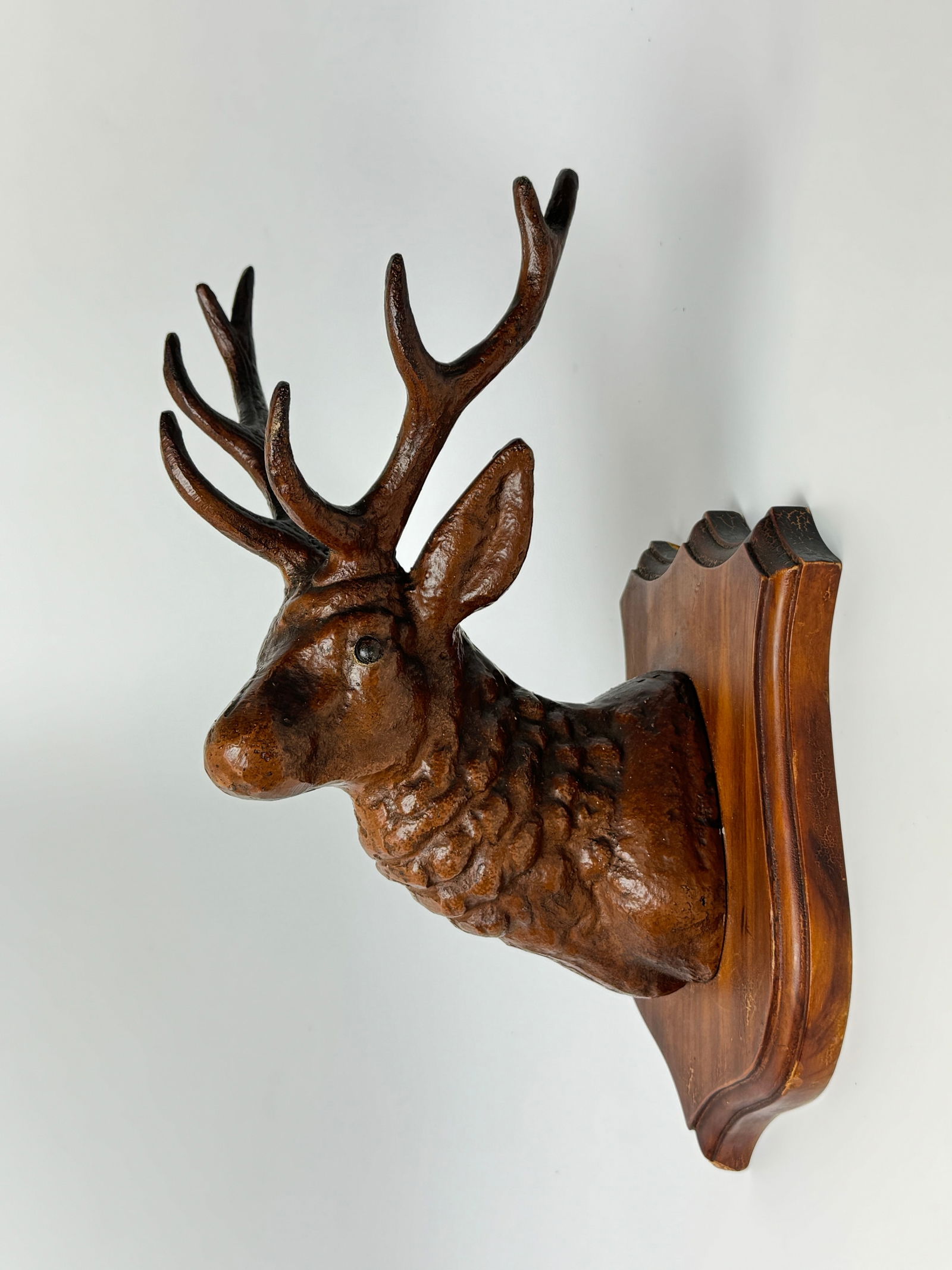 Cast Iron Painted Deer Head (1 of 4)