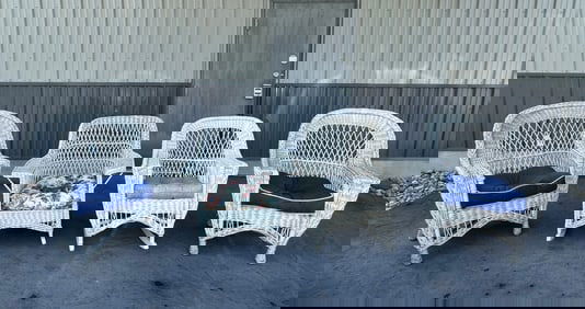 4 Bar Harbor Wicker Chairs