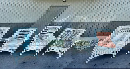 4 Wicker Bar Harbor Porch Chairs