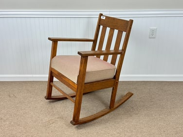 Oak Mission Arm Rocker