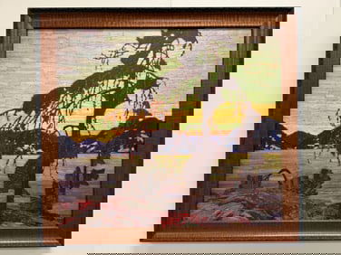 Lake Scene Giclee Printed on Canvas