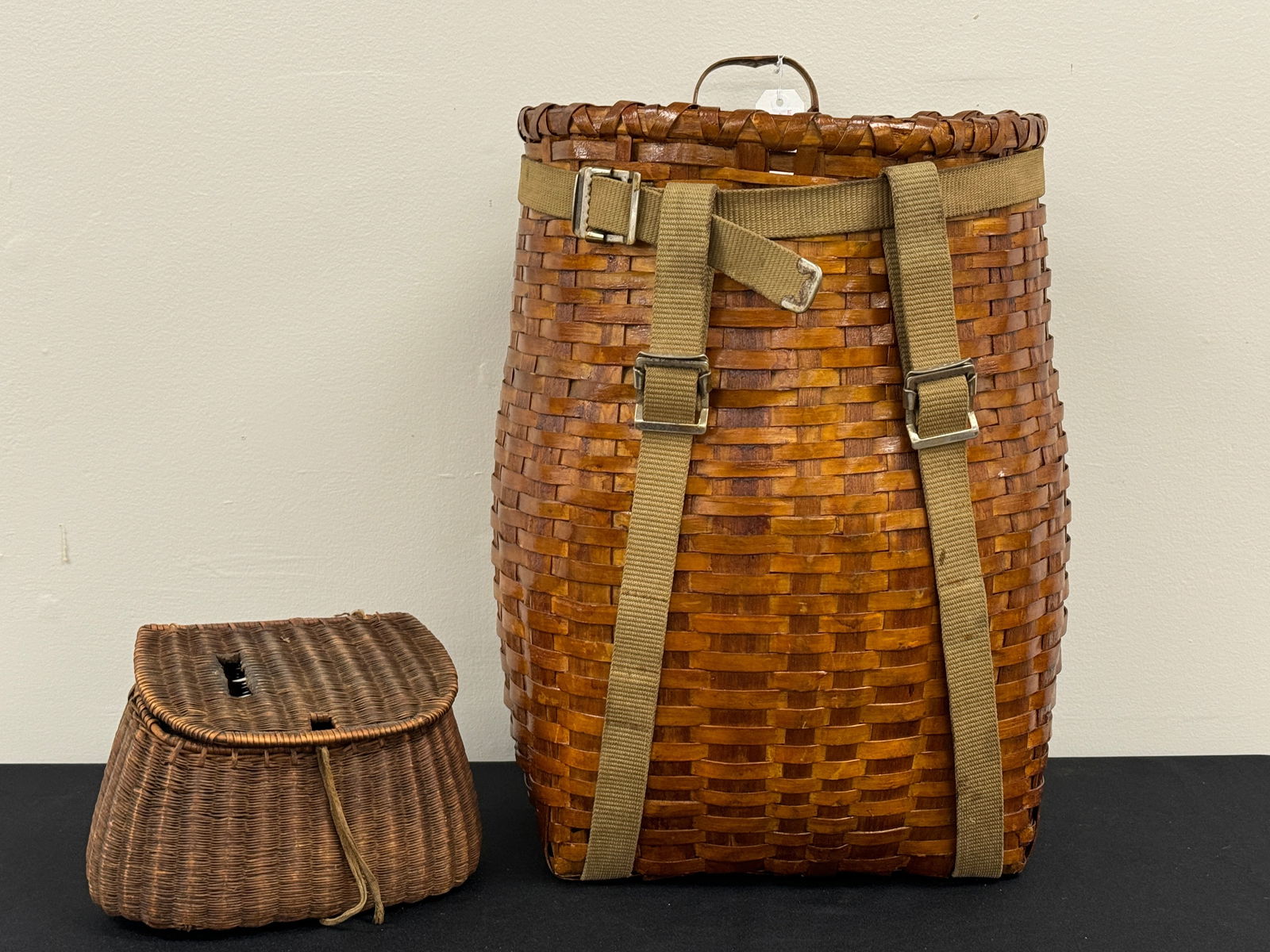 Adirondack Pack Basket with Canvas Straps & Creel (1 of 4)