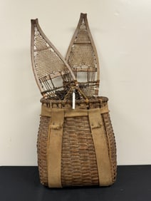 Early Pack Basket and Painted Snowshoes
