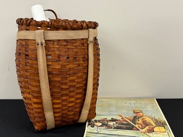 Adirondack Pack Basket with Canvas Straps