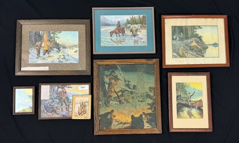 Group of Framed Sporting Prints
