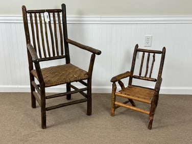 Old Hickory Arm Chair & Adirondack Youth Chair