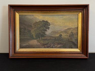 Country Scene Oil on Canvas