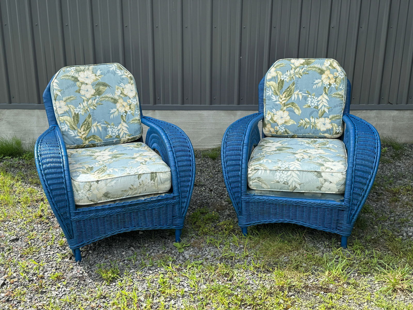 Wicker Art Deco Arm Chairs (1 of 5)