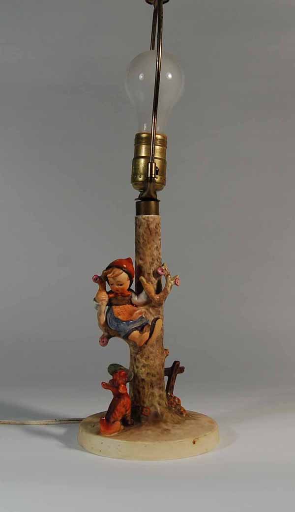 Hummel Lamp "Out of Danger": 12" tall