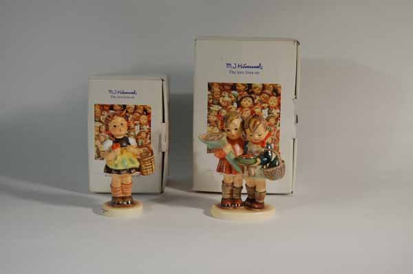 Two Hummel Figurines in Boxes: #908 Sister and #948 Going to Grandma's