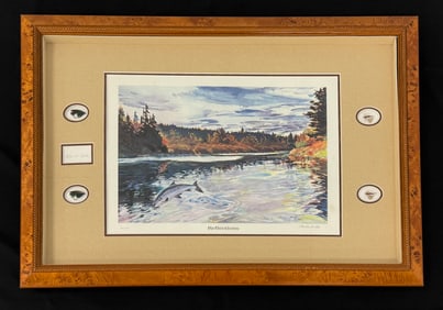 Framed Charles DeFeo Flies & Print