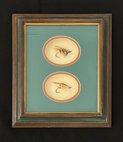 Framed Bill Peakes Salmon Flies