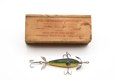 Early Heddon 100 Minnow Wood Box