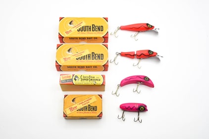4 Boxed South Bend Lures