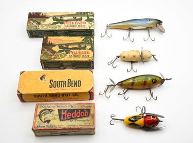 4 Vintage Boxed Lures