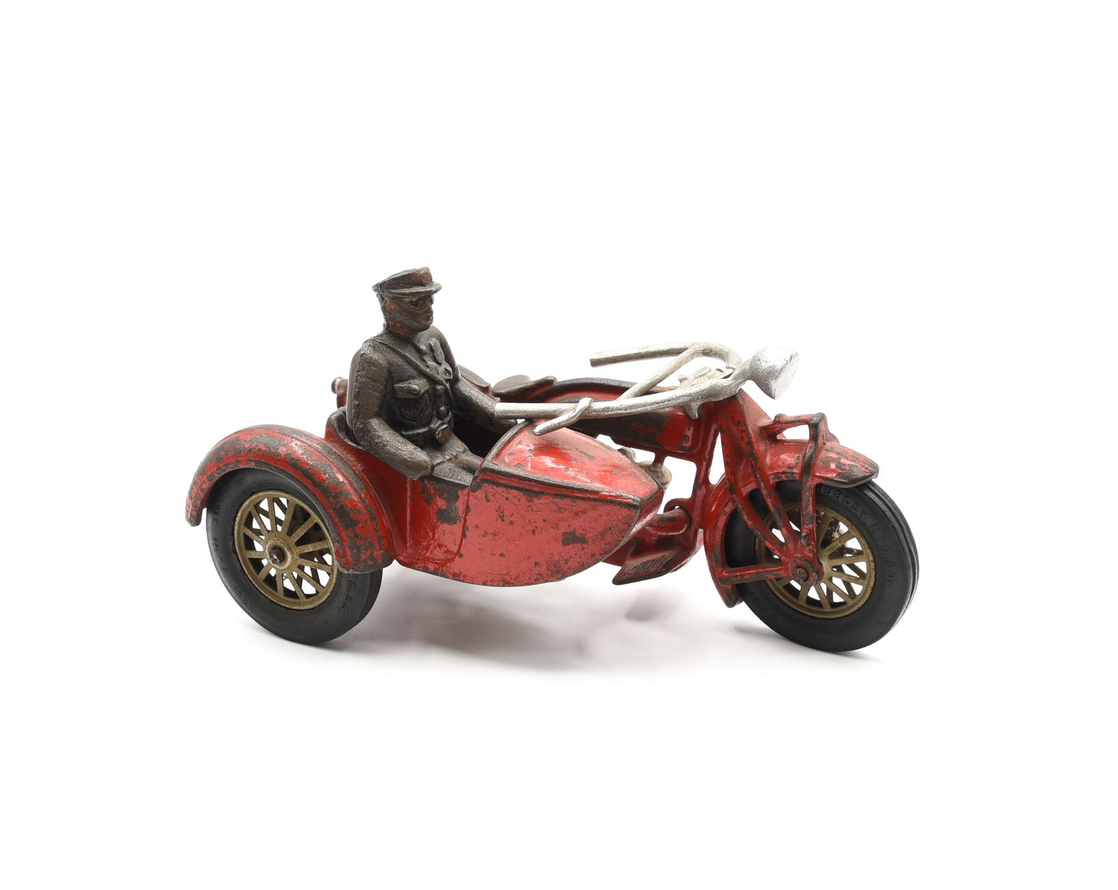 Hubley Indian Motorcycle & Side Car Cast Iron Toy (1 of 6)