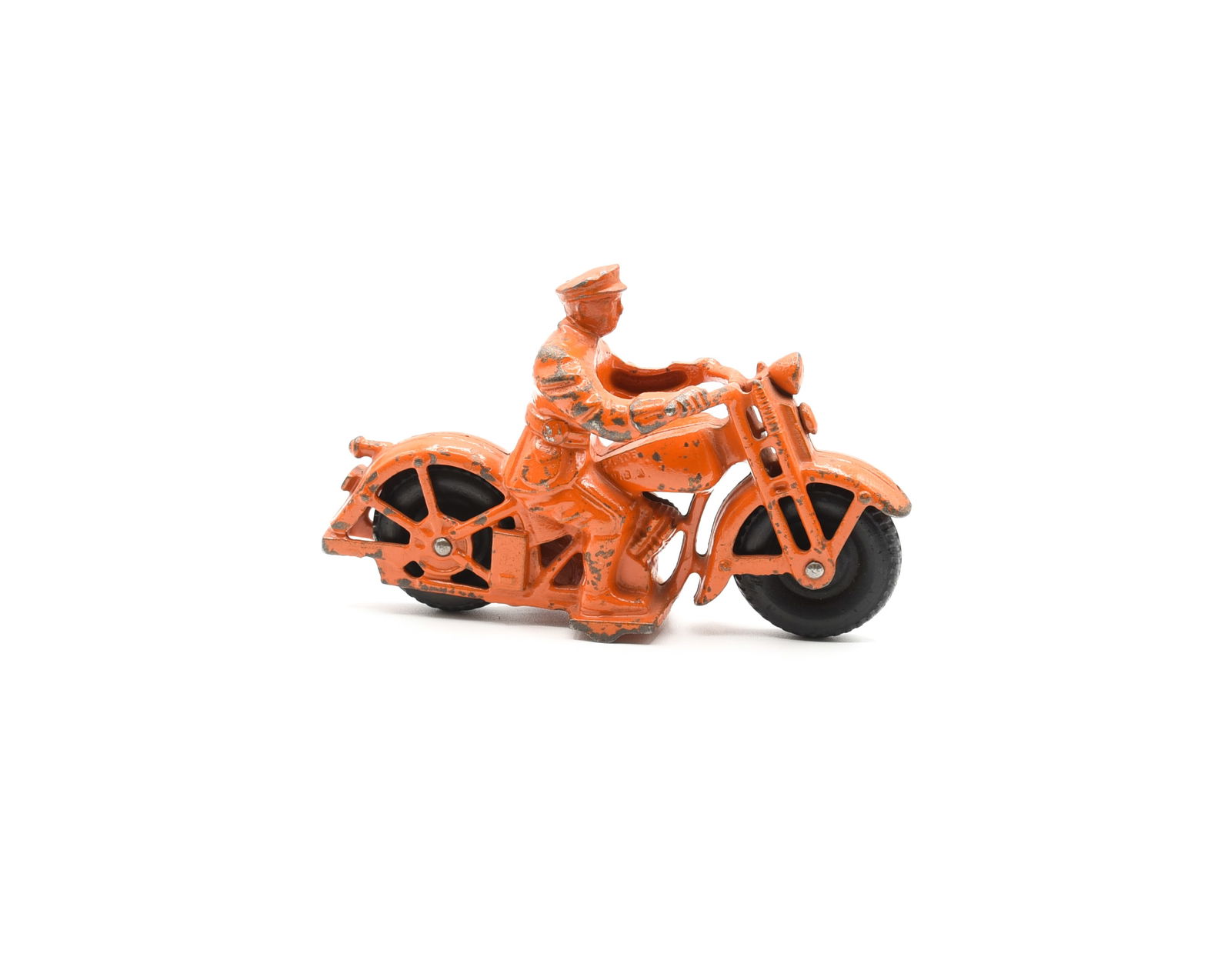 Hubley Cast Iron Patrol Motorcycle Toy (1 of 5)