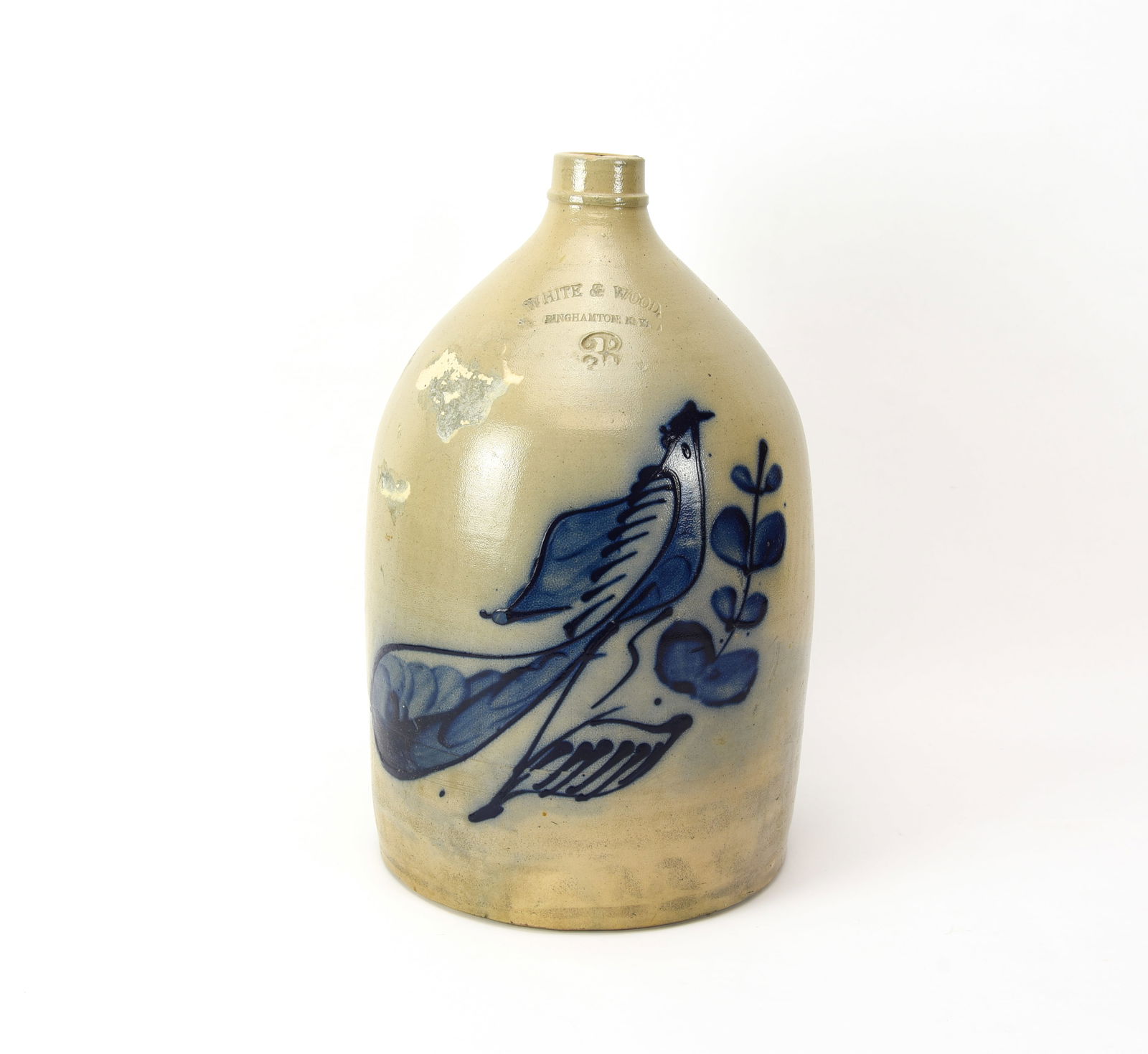 White & Wood Paddle Tail 3 Gallon Bird Jug (1 of 6)