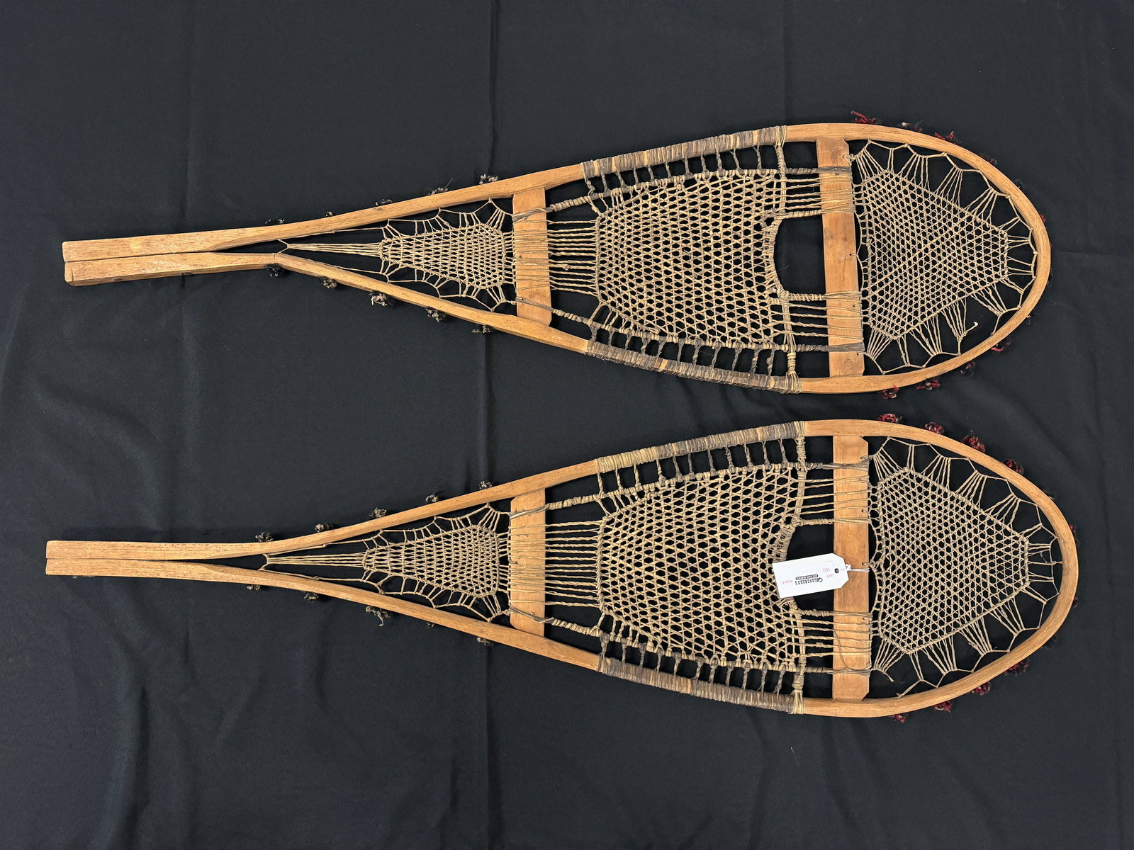Native American Snowshoes with Red & Black Tassels (1 of 3)