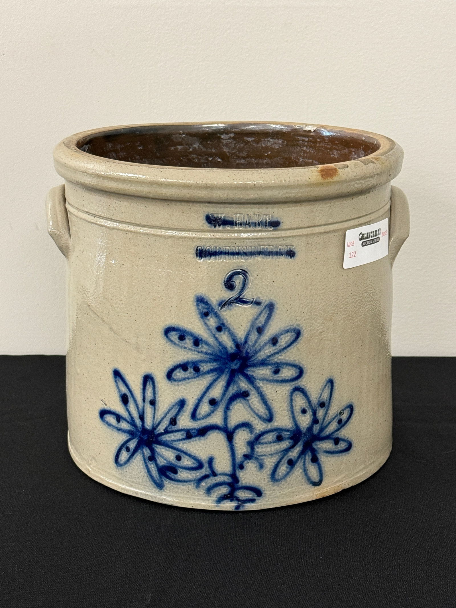 W. Hart Ogdensburg 2 Gallon Stoneware Crock (1 of 7)