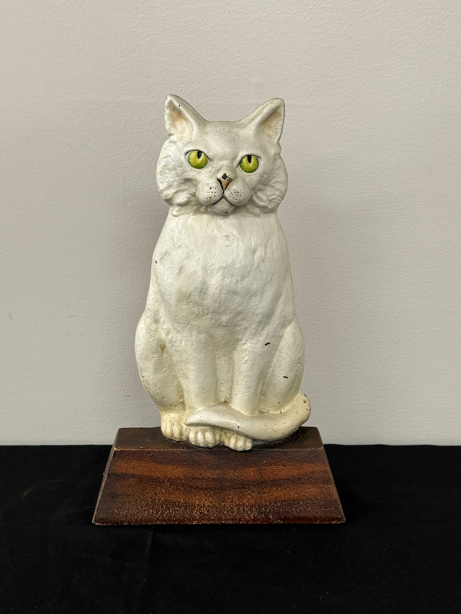 White Cat Cast Iron Door Stop: 13" tall.