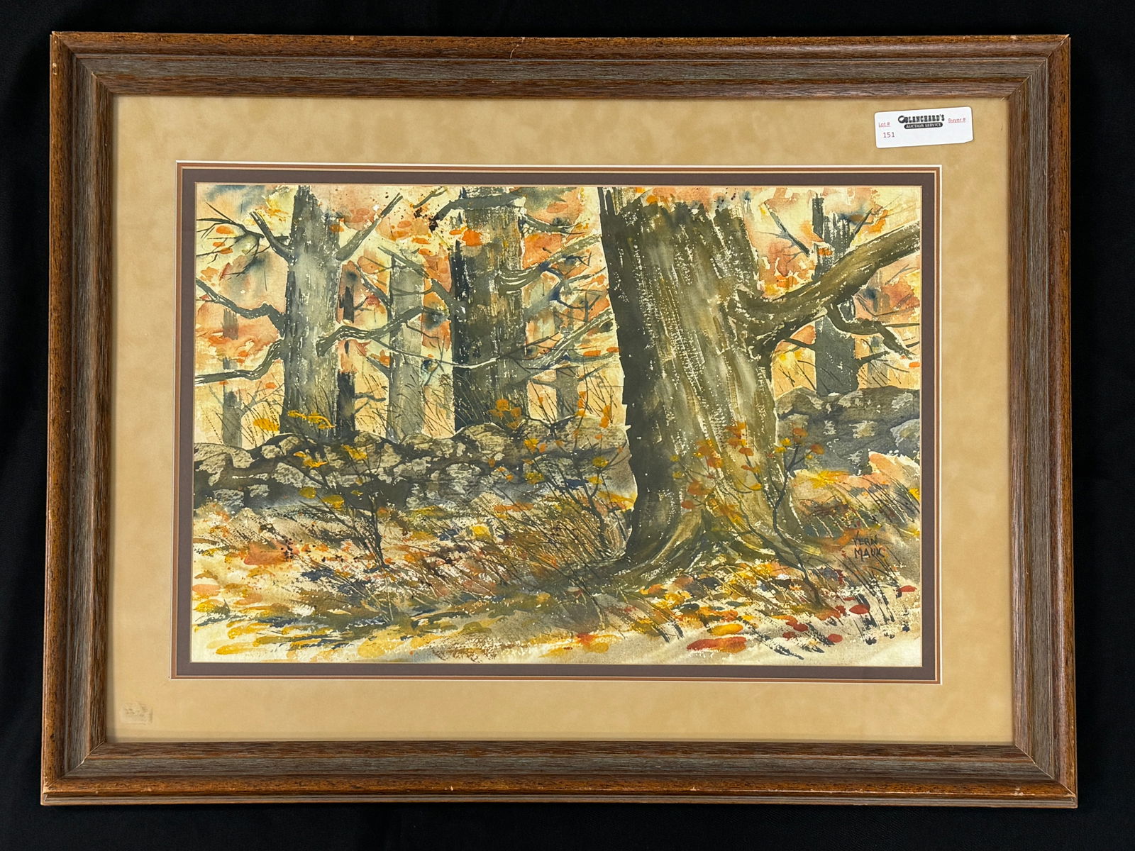 Vern Mauk Fall Scene Watercolor Painting (1 of 4)