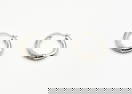 14kt White Gold Hoop Earrings