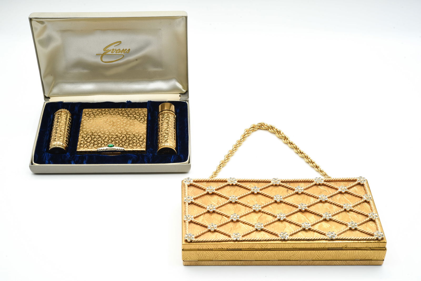 Vintage Evans Gold Carryall & Compact Set (1 of 5)