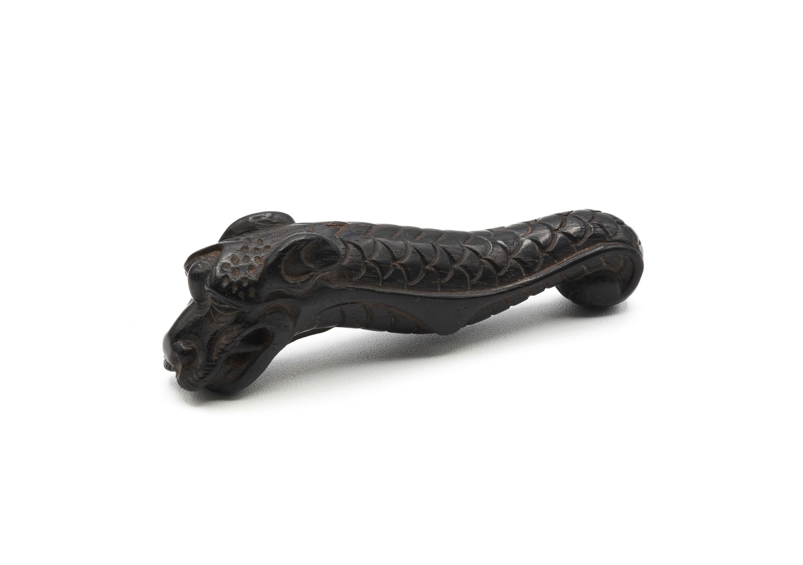 Intricate Japanese Netsuke Carved Wood Dragon (1 of 4)