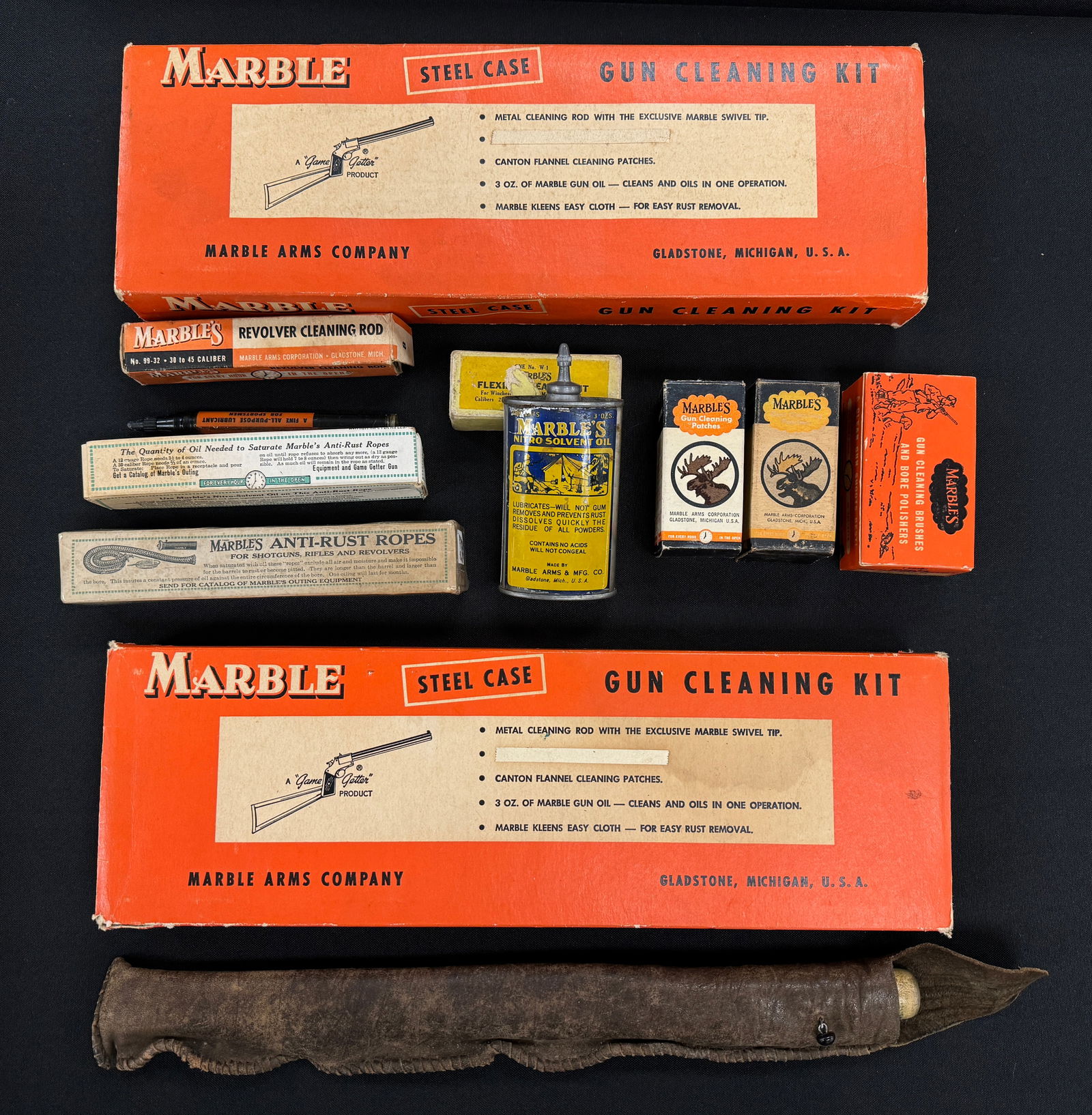 Marbles Gun Cleaning Kits & Accessories: Also includes Oil tin, hatchets, cleaning rods and more.