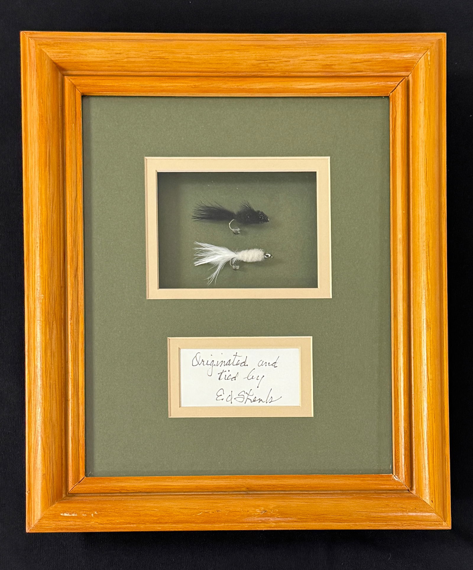 Framed Ed Shenk "Minnow" Flies (1 of 2)