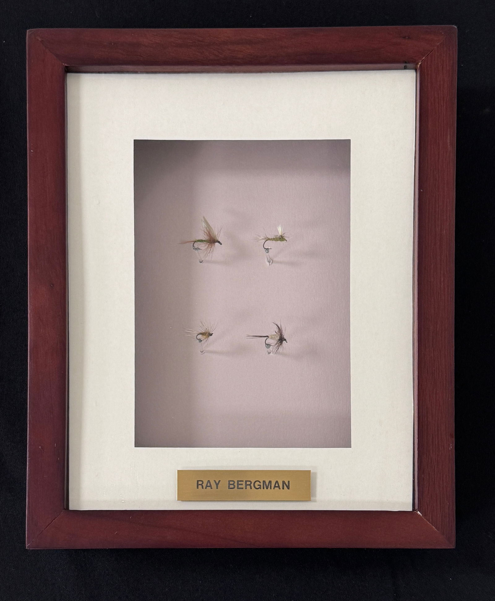 Framed Ray Bergman Flies (1 of 2)