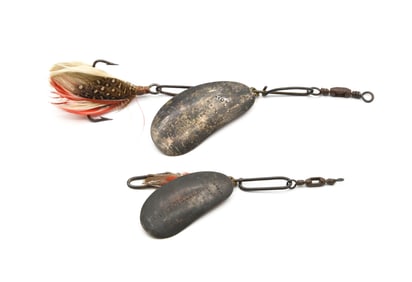 2 Early J.T. Buel "T" Mark Spinners