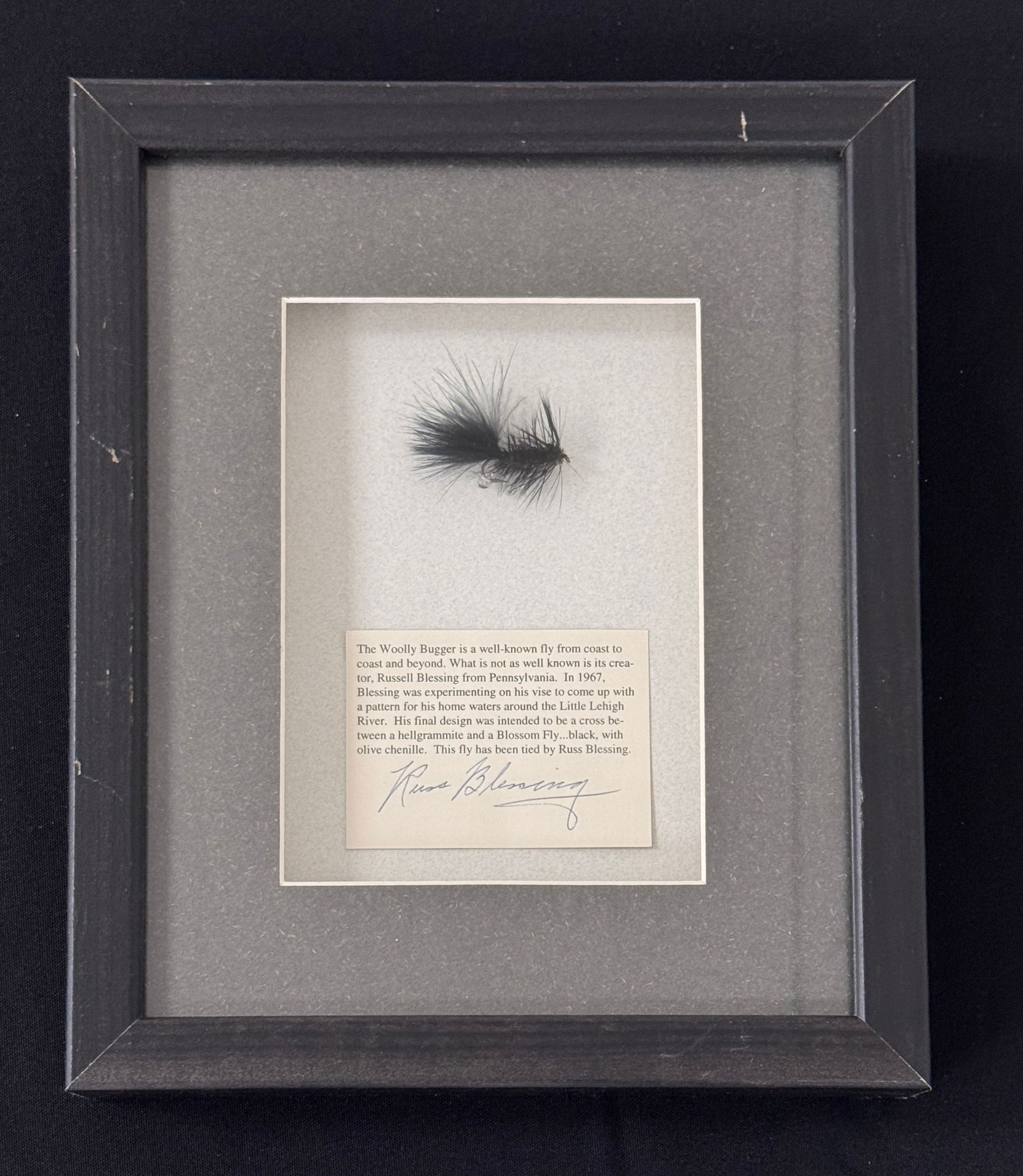 Russ Blessing Framed "Woolly Bugger" (1 of 2)