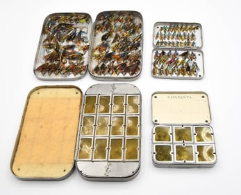 4 Early Fly Boxes & Flies