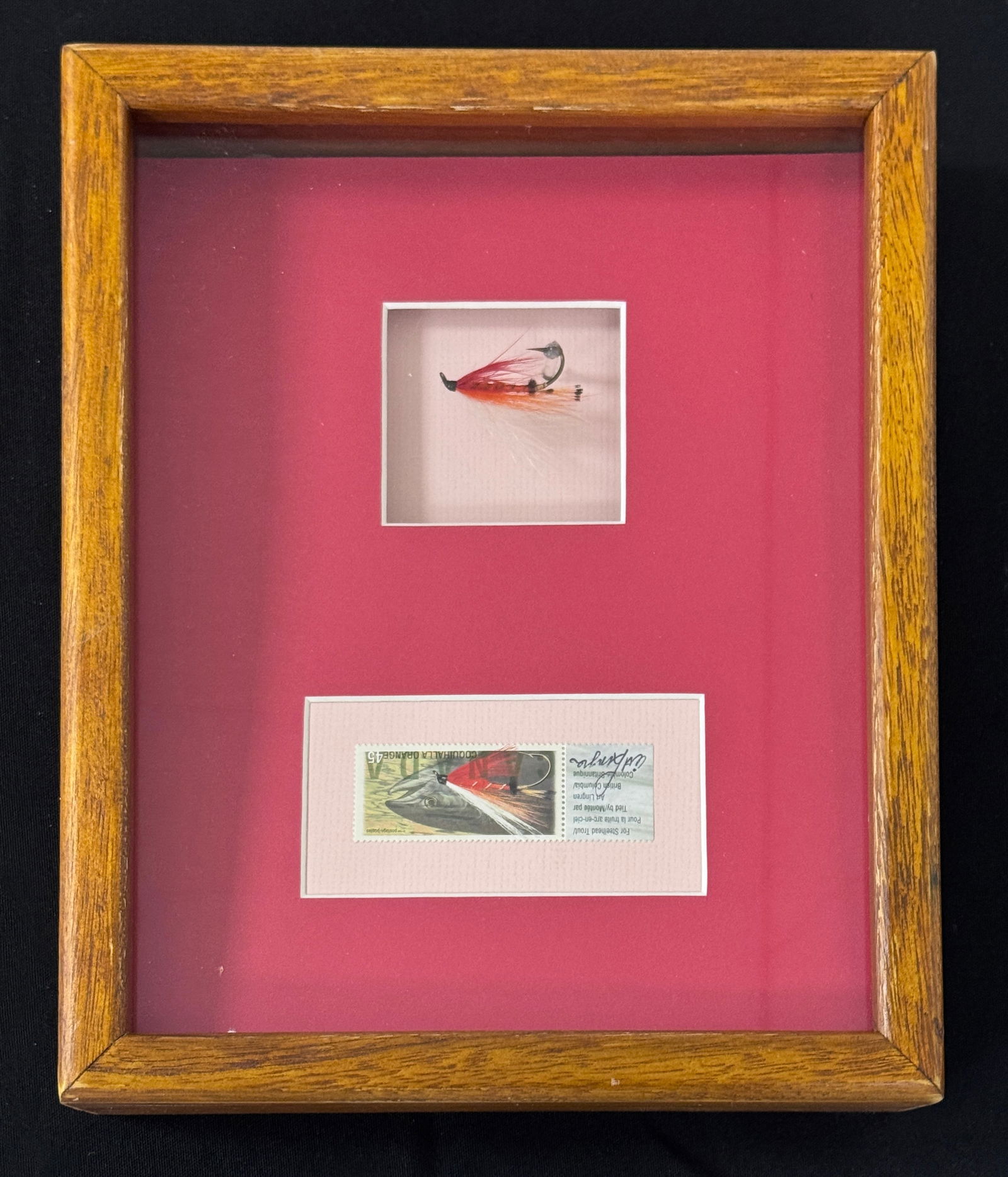 Framed Art Lingren Salmon Fly (1 of 2)