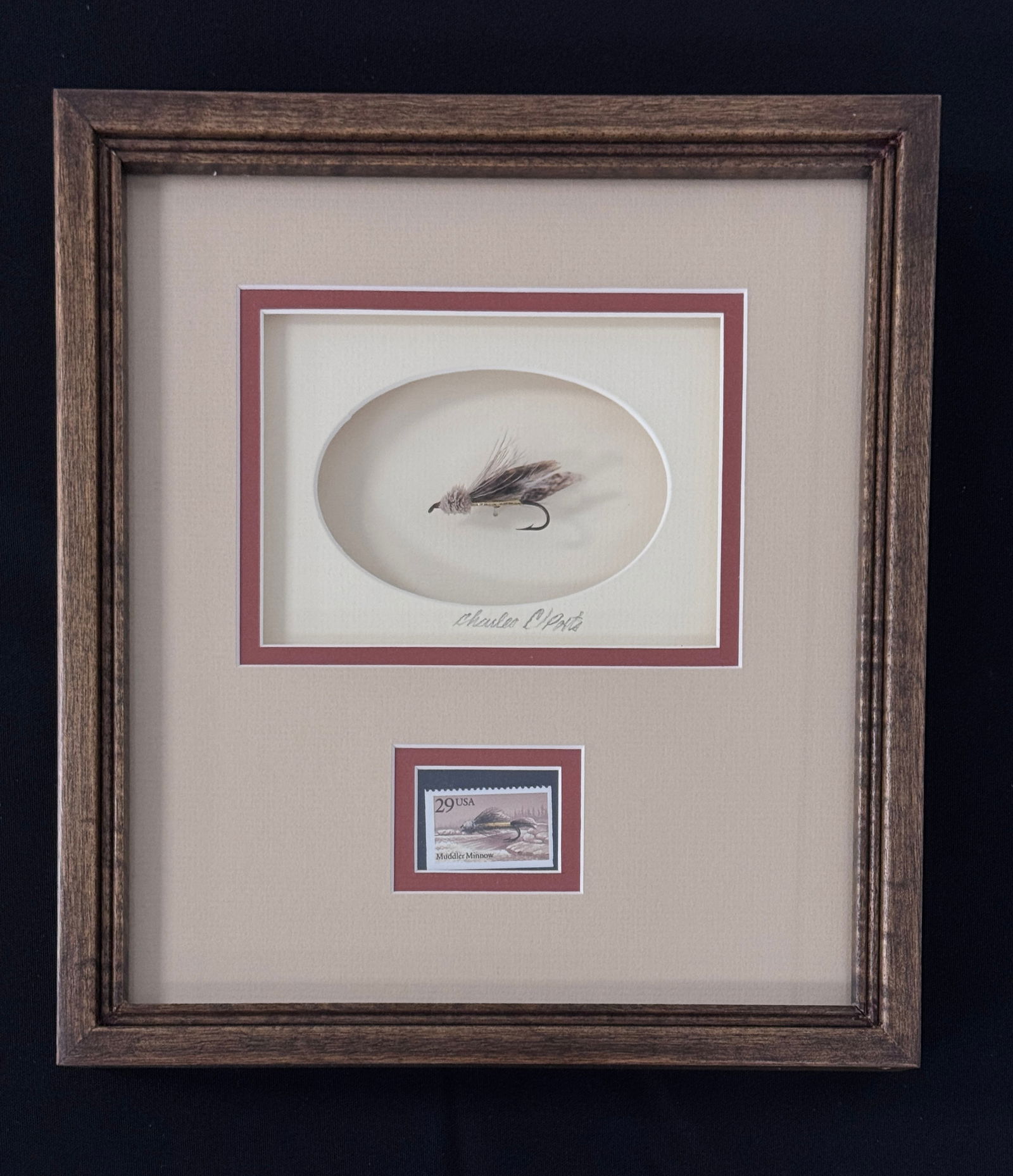 Vintage Charles Ports Framed Fly (1 of 3)
