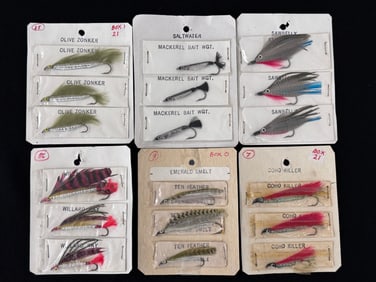 Vintage Guillotte Carded Flies