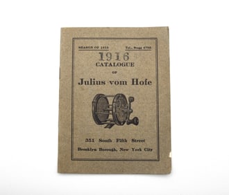 Early Julius Vom Hofe Reel Catalog