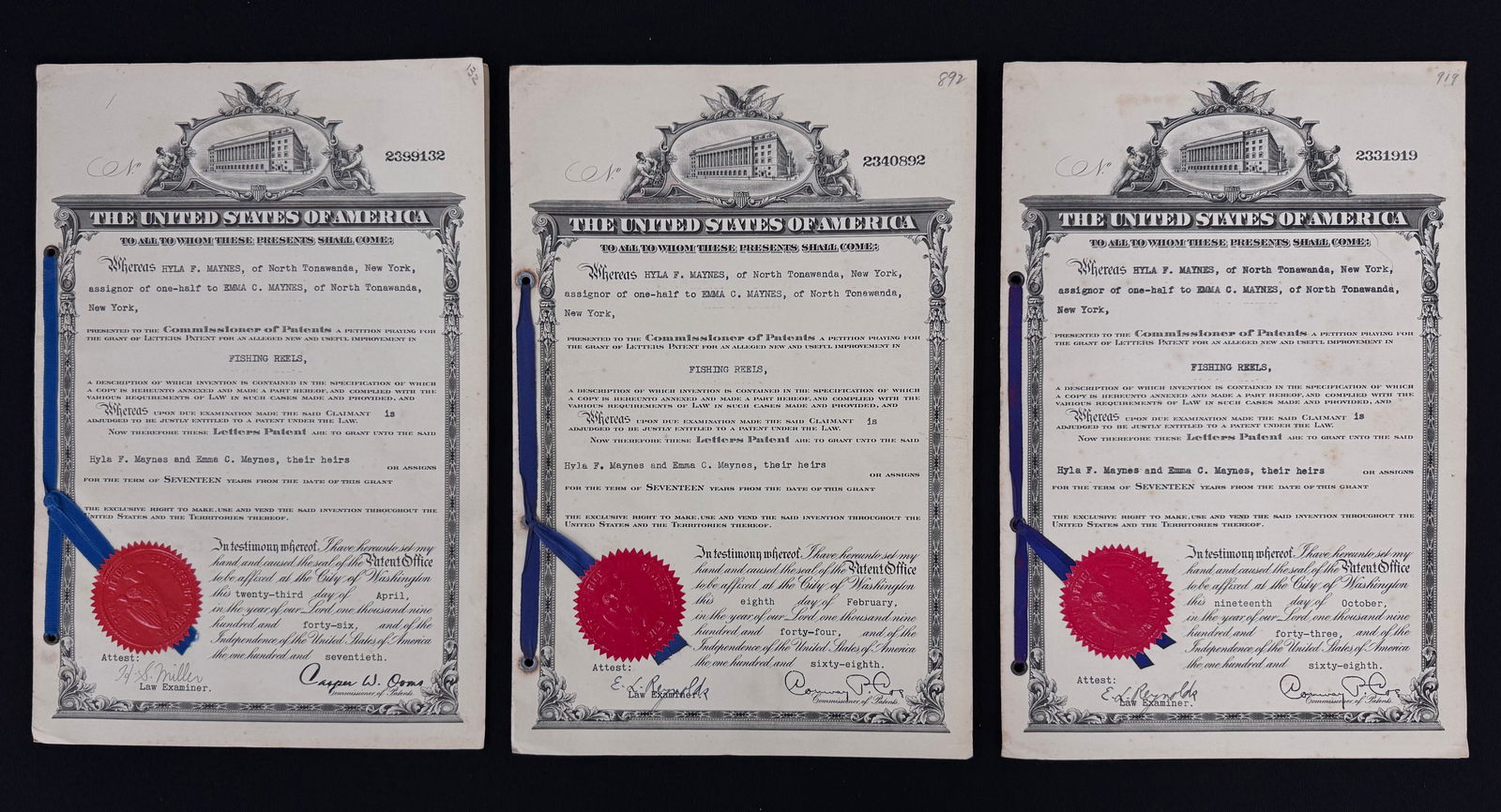 Original Reel Patent Documents (1 of 7)