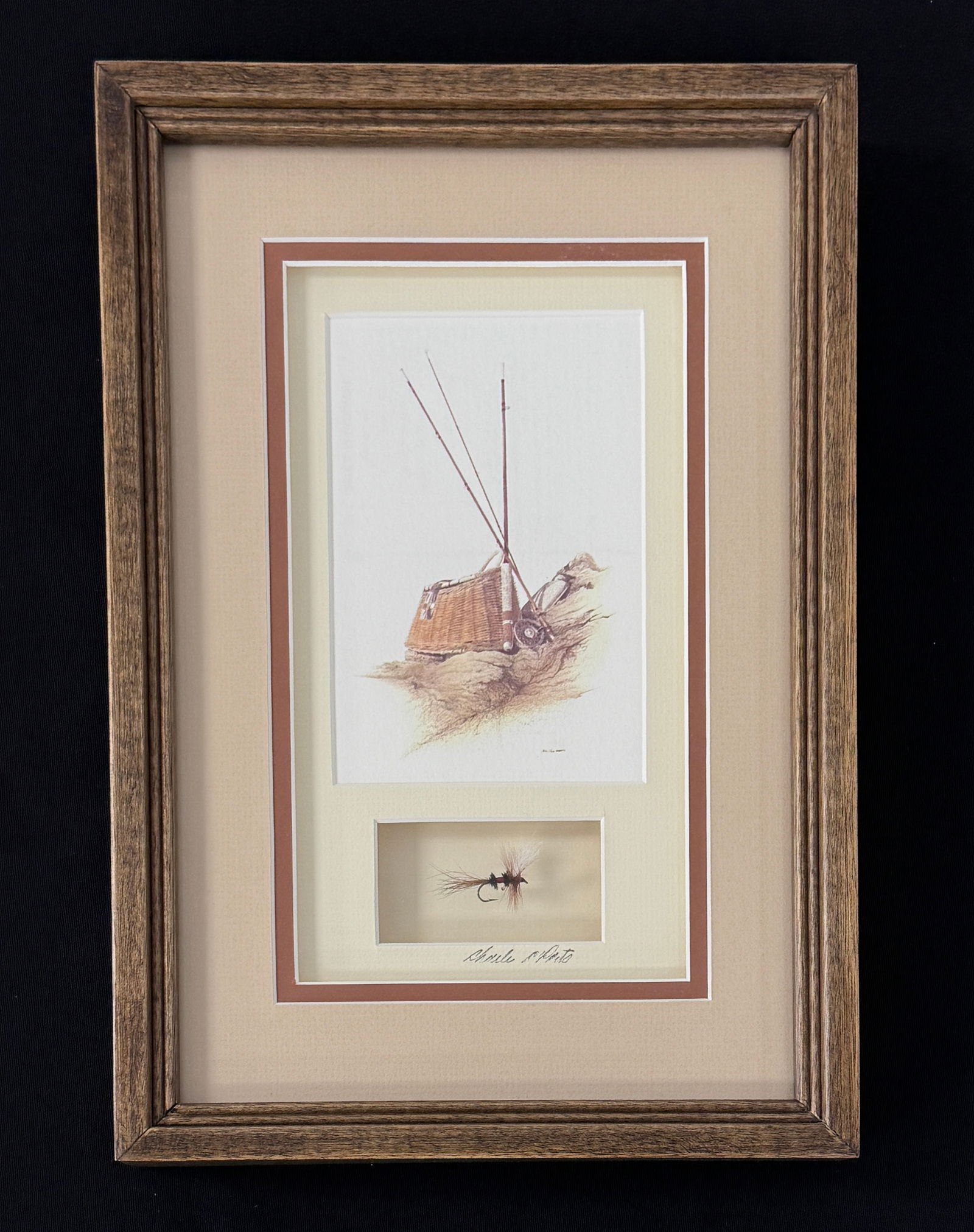 Framed Charlie Ports Dry Fly (1 of 2)