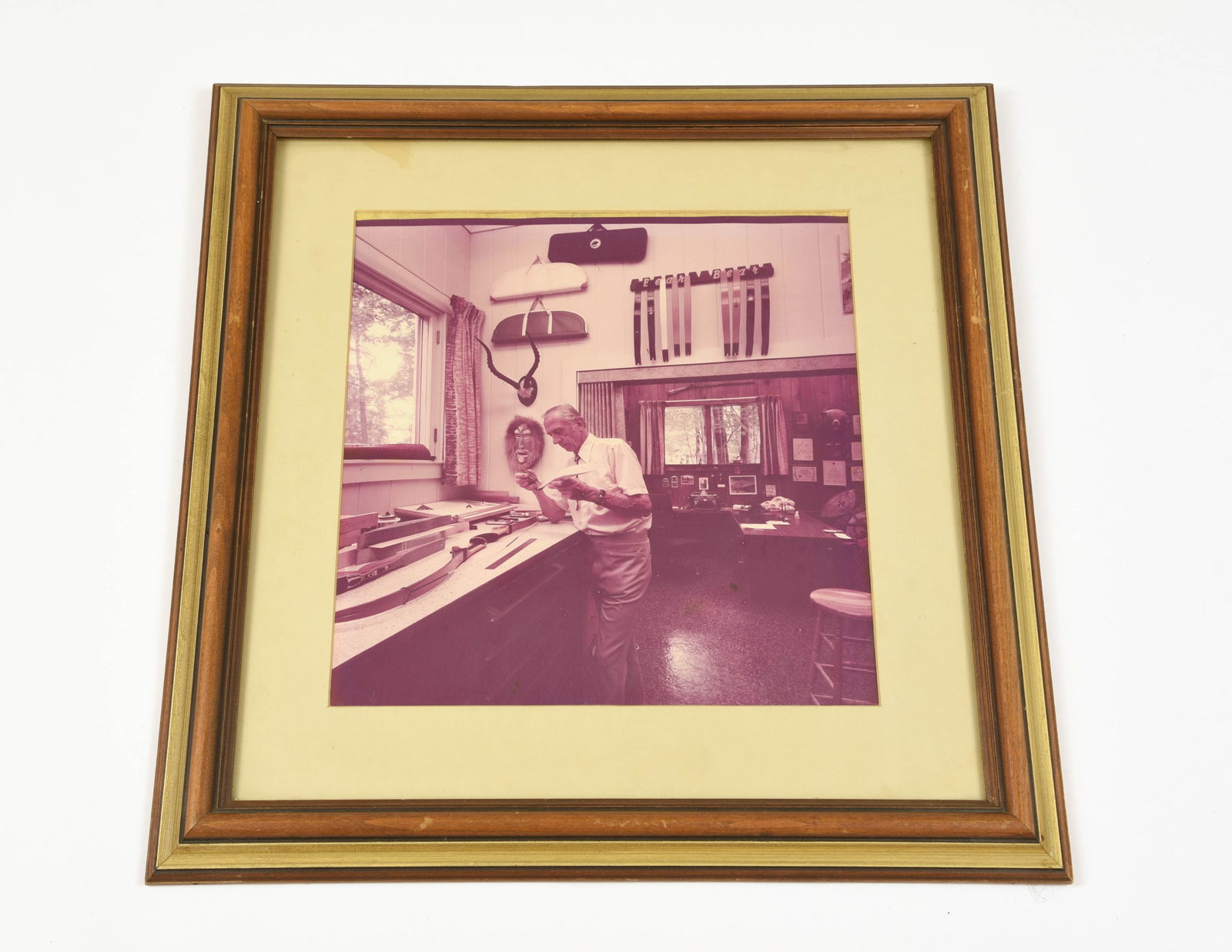 Vintage Framed Fred Bear Photograph (1 of 1)