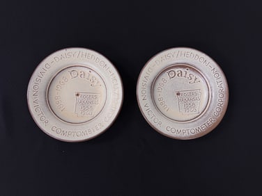Fred Bear Owned Frankoma Plates
