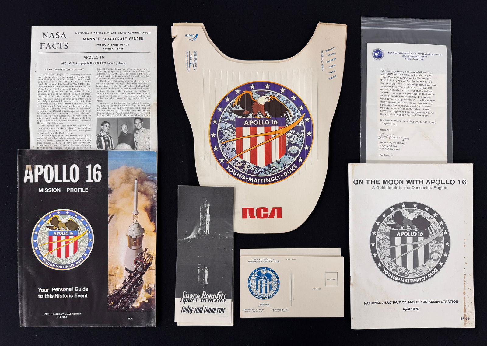 1972 Fred Bear Owned Apollo16 Memorabilia (1 of 1)