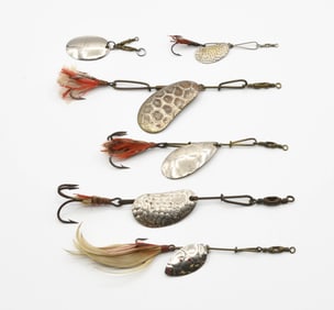6 Early Pflueger Spinners