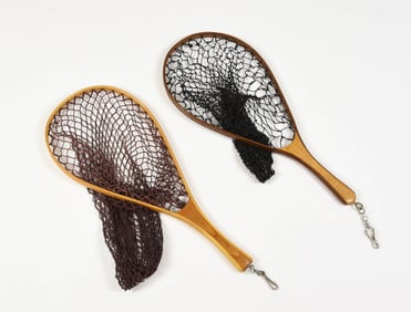 2 Vintage Trout Nets - Sanvidge