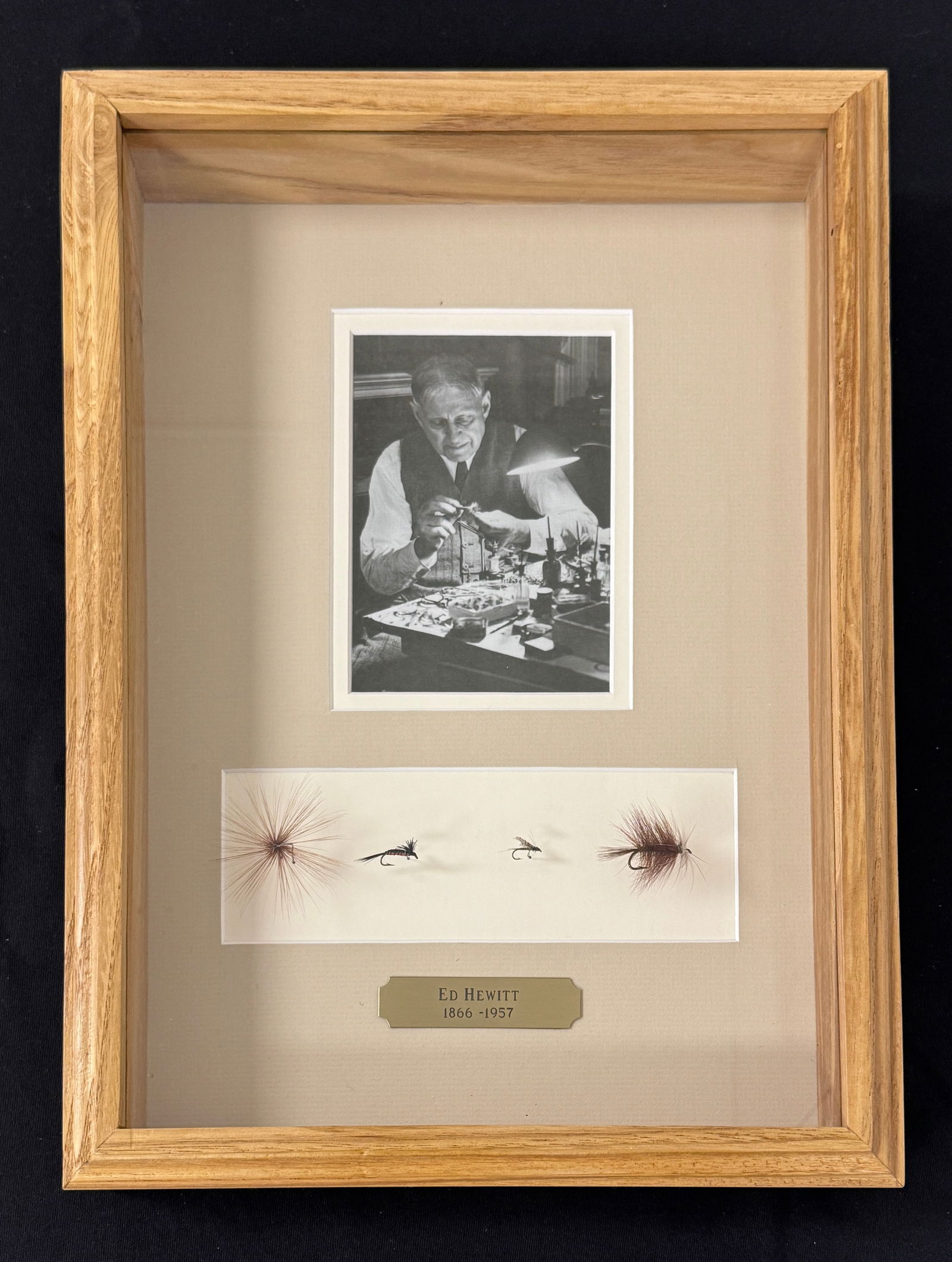 Framed Ed Hewitt Flies (1 of 2)
